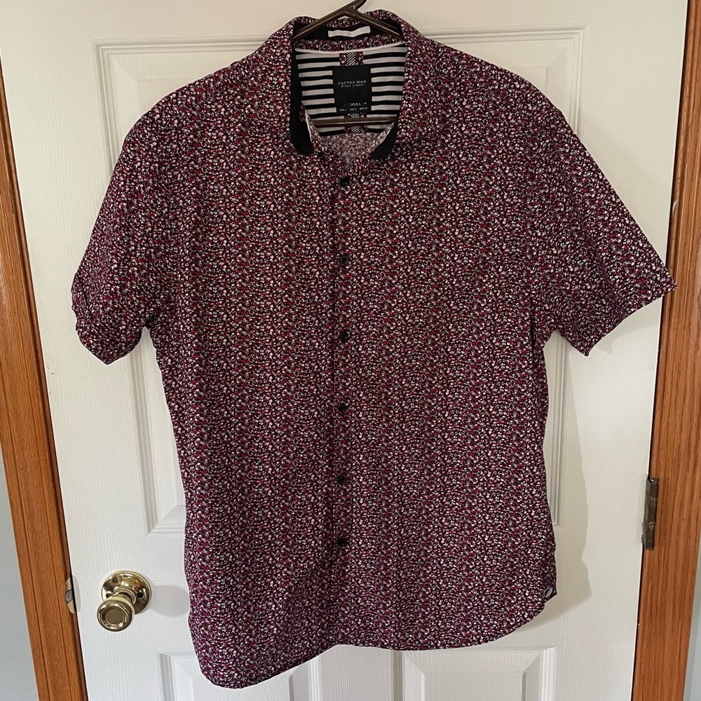 Cactus Man by Ricky Singh Short Sleeve Shirt- Large